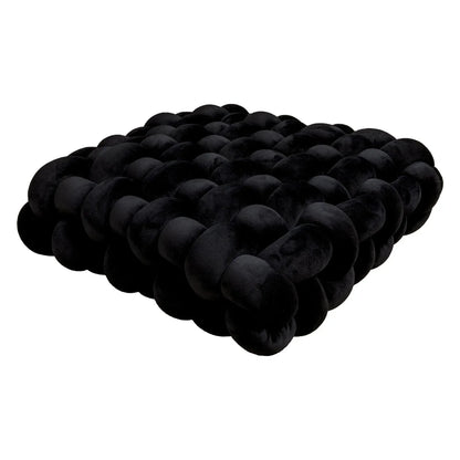 Knotted Square Cushion – Nordic Aesthetic Hand-Made Plush Pillow for Office Chair & Decorative Sleeping Back Support