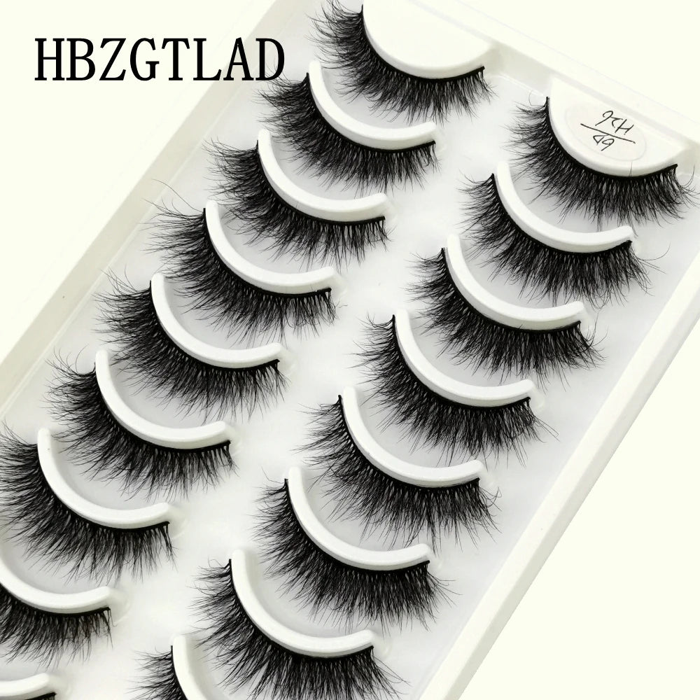 HBZGTLAD 10 Pairs 3D Faux Mink False Eyelashes – Natural Long Look Short Mink Lash Extensions for Makeup & Beauty