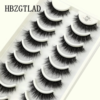 HBZGTLAD 10 Pairs 3D Faux Mink False Eyelashes – Natural Long Look Short Mink Lash Extensions for Makeup & Beauty