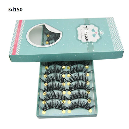 DINGSEN 10 Pairs Handmade Eyelash Fans – Individual False Lashes for Beauty & Makeup, Factory Price