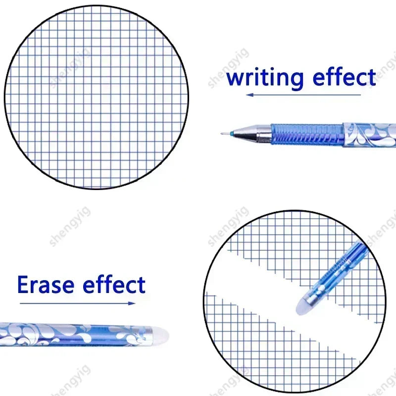 Kawaii Erasable Gel Pens 25-Piece Set - Cute School and Office Writing Pens for Notebooks and Stationery