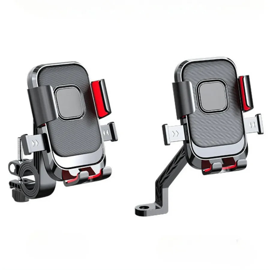 Motorcycle and Bicycle Phone Holder – Free Rotation Mobile Phone Navigation Bracket – Shockproof for iPhone, Xiaomi, Samsung