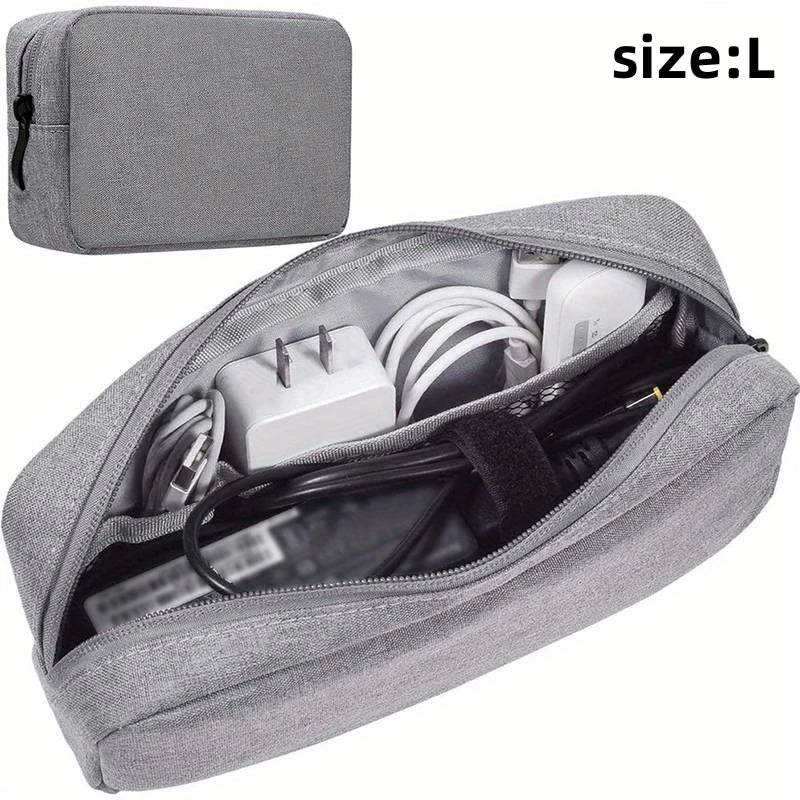 Waterproof Digital Accessories Organizer - Large Capacity Portable Travel Bag for Phone, USB Cables & Tech Gear