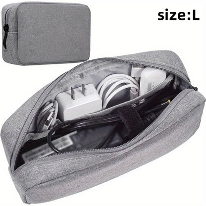 Waterproof Digital Accessories Organizer - Large Capacity Portable Travel Bag for Phone, USB Cables & Tech Gear