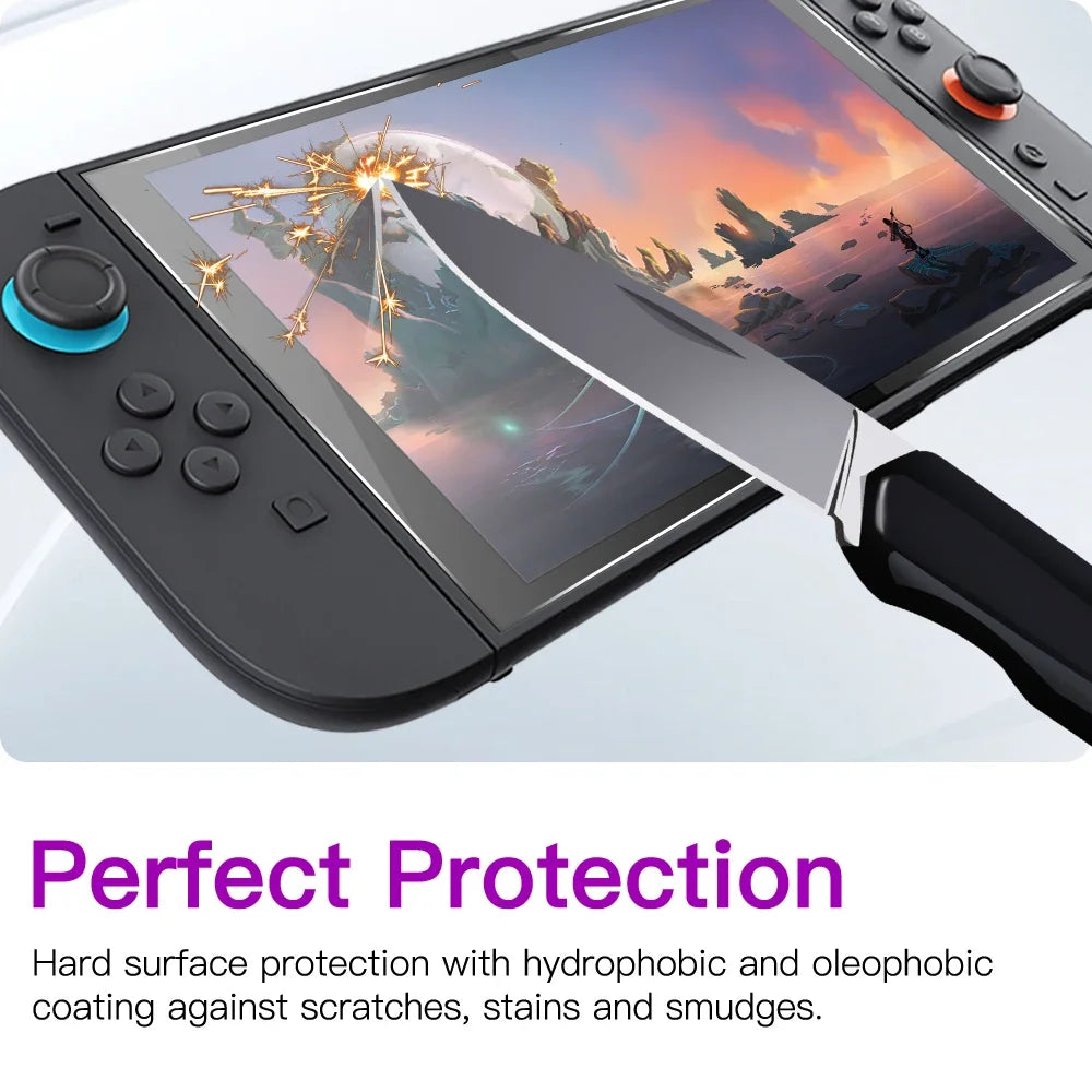 9H Tempered Glass Screen Protector for Nintendo Switch 2 – HD Clear Anti-Scratch Film