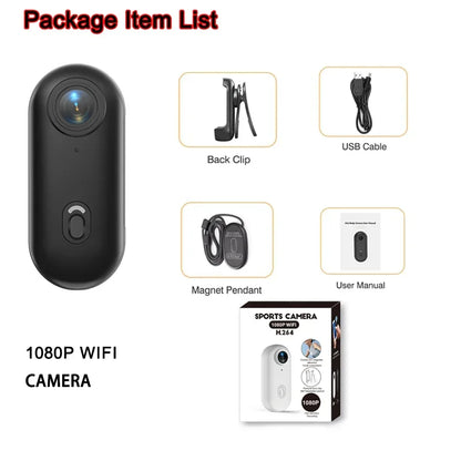4K/1080P Outdoor Sports Action Camera – Mini Helmet & Bike Cam for Motorcycle, Bicycle & Body Video Recording