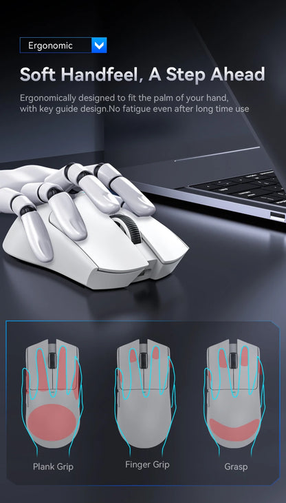 Attack Shark X11 Tri-Mode Wireless Gaming Mouse – 2.4GHz/Wired/Bluetooth PAW3311 22000DPI RGB PC Mouse 400IPS