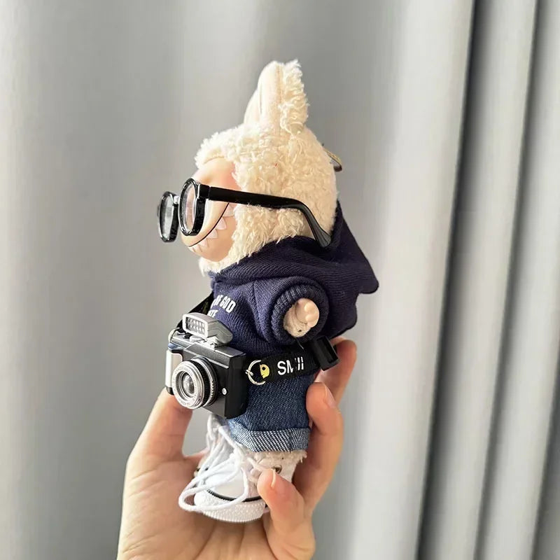 17cm Labubu I & II Idol Doll Hoodie Set – Cute Mini Plush Doll Clothes for Korea Kpop EXO Dolls, Accessories & Gifts