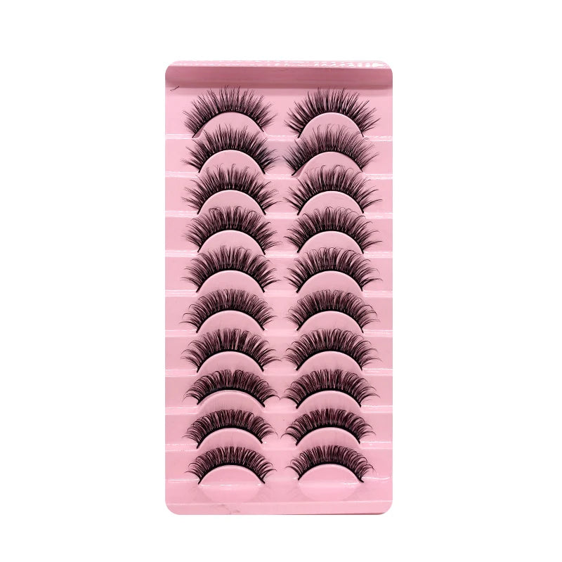 2/10 Pairs 3D Mink Russian Strip False Eyelashes – Dramatic Fake Lash Extensions for Makeup