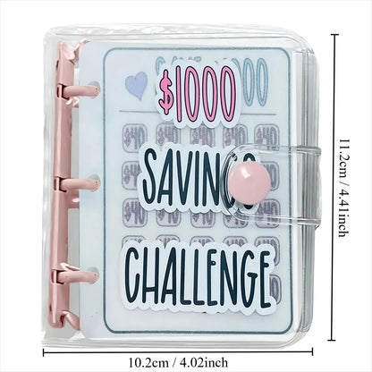 1000 Savings Challenge Binder – Money Saving Book with Envelopes, Envelope Savings Challenge, Mini Budget Organizer