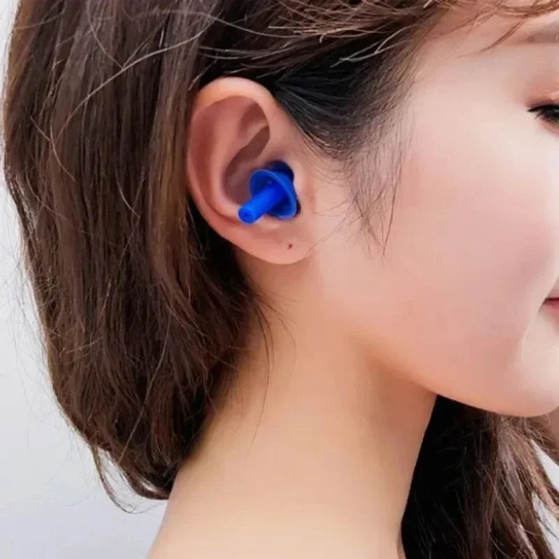 Reusable Waterproof Silicone Earplugs – Noise Reduction for Sleeping, Swimming, Surfing & Snorkeling with Storage Box