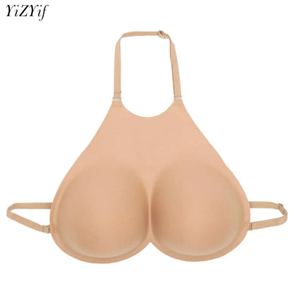 Fake Boobs Breastplate — D Cup Silicone Breast Forms for Transgender, Crossdresser & Drag Queen