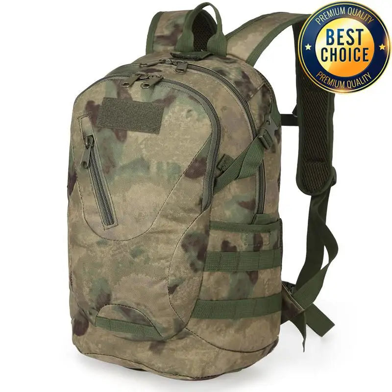 35L Tactical Backpack for Men – 900D Camouflage Camping, Hiking, Hunting & Outdoor Travel Rucksack