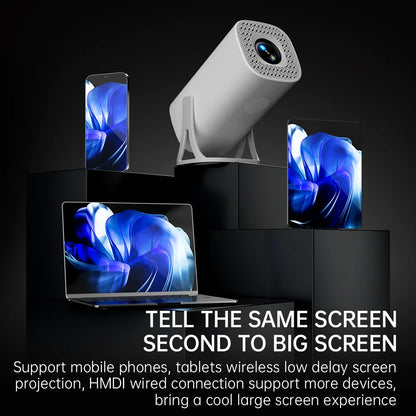 S40MAX Android 11 Gaming Projector - 64GB TF Card, Wireless Controller, Dual WiFi, 1280x720P Portable Home Theater