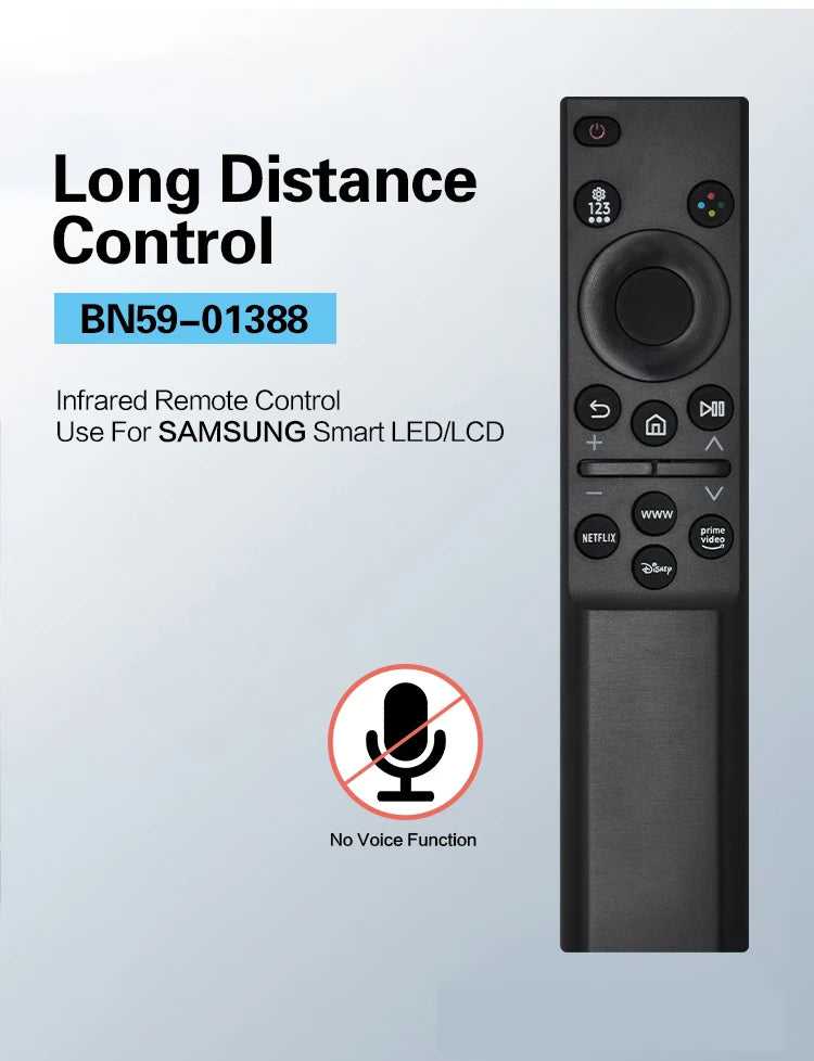 BN59-01388 Universal Smart TV Remote for Samsung LED LCD, Compatible with All Smart TVs, Netflix & Prime Video Buttons