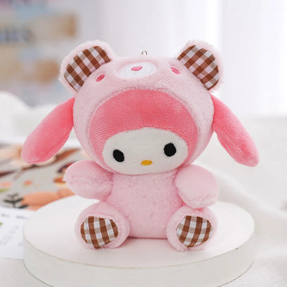 Sanrio Kawaii Plush Keychain — Hello Kitty, My Melody, Kuromi & Cinnamoroll Cartoon Bag Charm Pendant