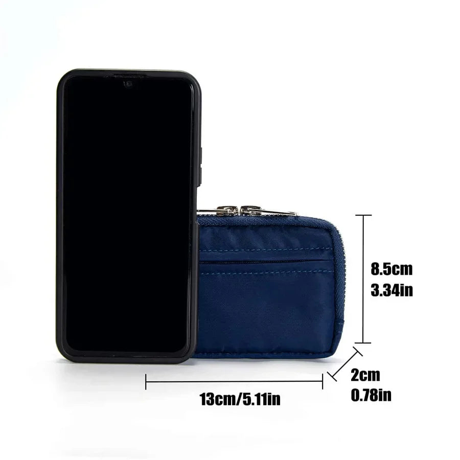 Japanese Men’s Wallet & Earbuds Storage Bag – Credit Card Holder Case, Bank Card Organizer, Zipper Coin Purse for Boys & Girls