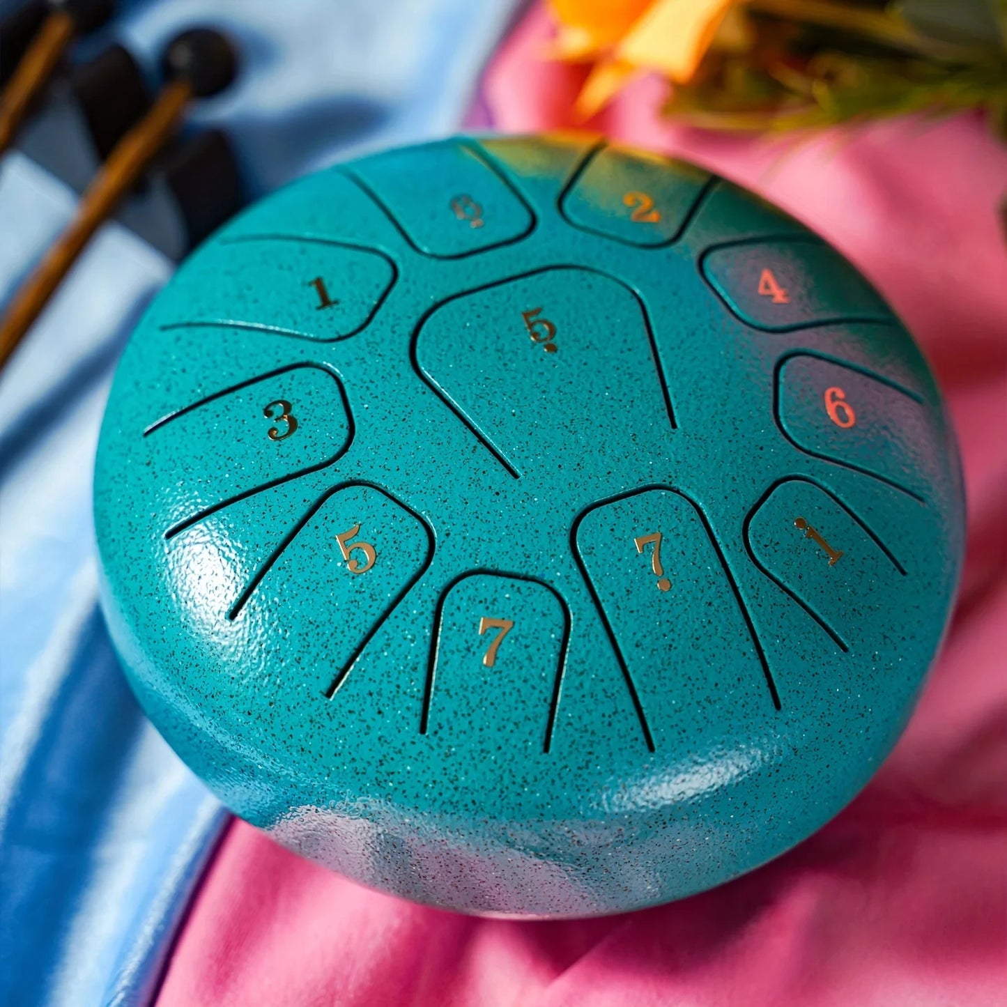 Miwayer 6" Steel Tongue Drum Gift Set – 11-Note Sound Healing Instrument with Tuning Kit for Yoga & Meditation