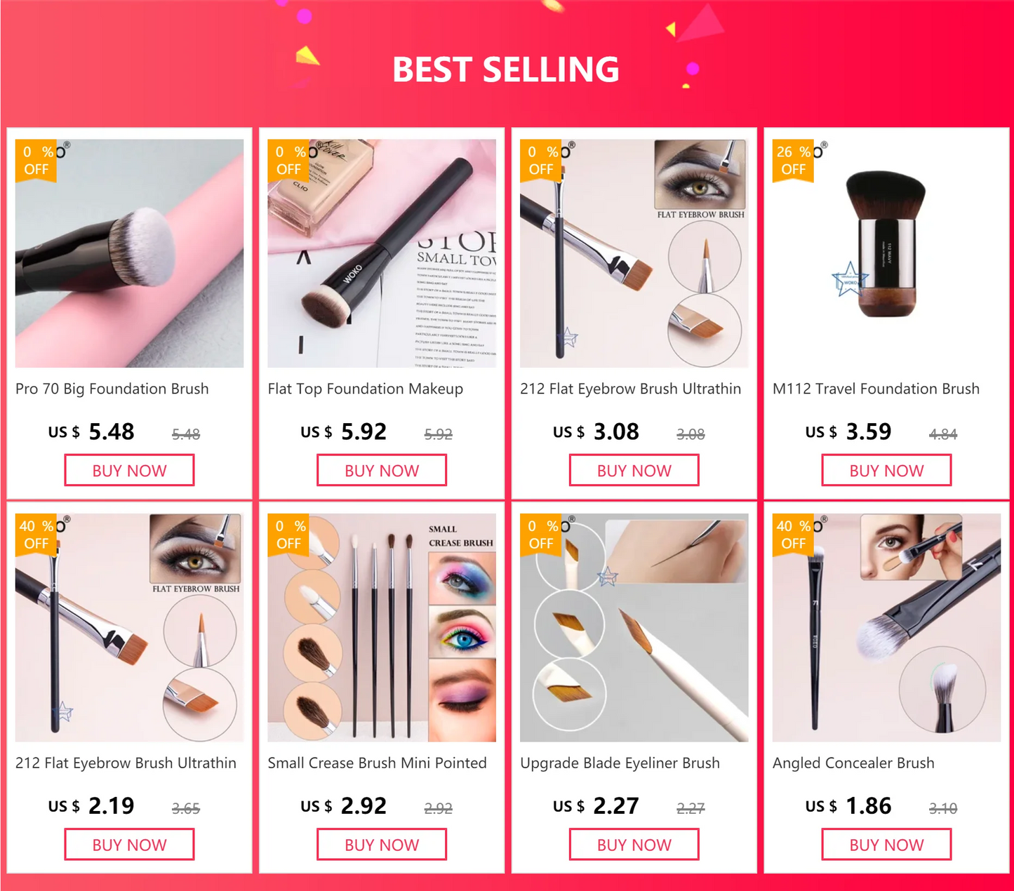 Upgrade Blade Eyeliner Brush | Ultra-Thin Fine Angle Flat Brush for Eyebrows & Under-Eye Makeup | Precise Detail White Brush