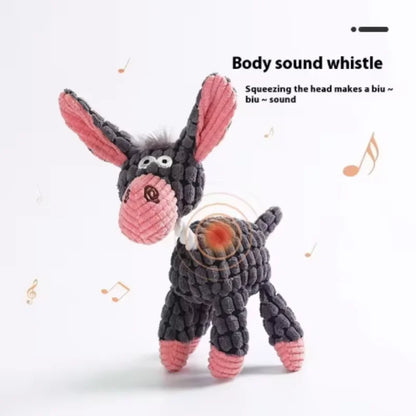 Squeaky Plush Bone Dog Toy - Puppy Teething, Chew & Molar Training Toy for Interactive Playtime