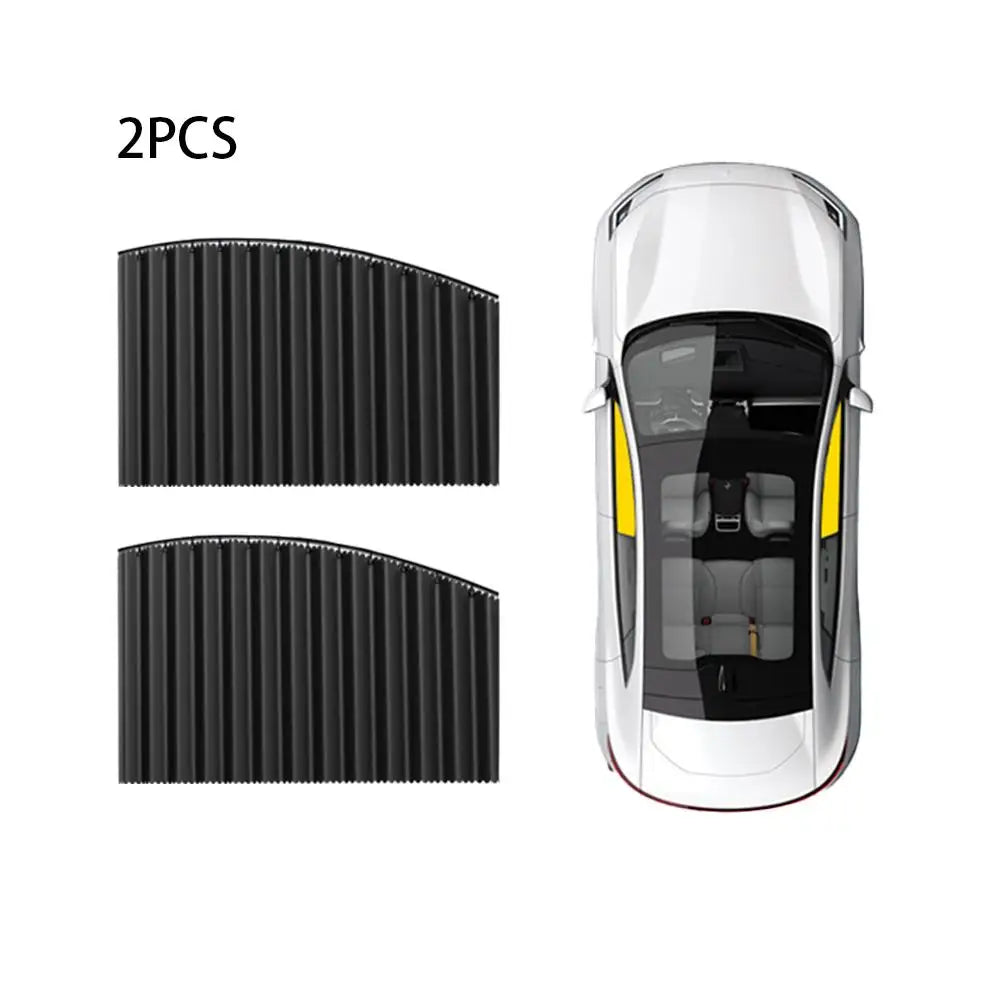2PCS/4PCS Universal Foldable Car Sun Shade – UV Protection Front & Side Window Sunshade Covers, Pure Cloth Auto Car Accessories Kit