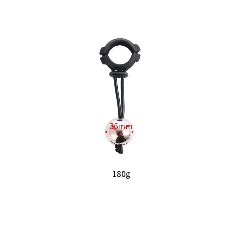 BDSM Male Penis Ring & Extender — Weight-Bearing Stretcher, Enlargement Device with Ball & Semen Lock, Adult Sex Toy for Men