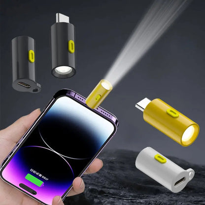 230 Lumens Type-C Mini LED Flashlight - Portable USB-C Emergency Light with Lanyard for Outdoor Use