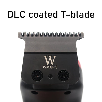WMARK NG 9213 Professional Hair Trimmer for Men – 9000 RPM Magnetic Motor, DLC T-Blade, Zero Gapped Finishing Clipper