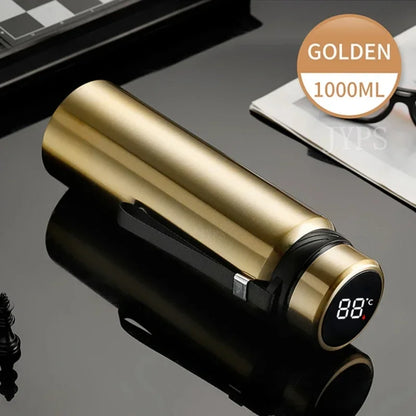 1000ML Smart Thermos Bottle - Temperature Display Vacuum Flask for Hot & Cold Water, Tea and Coffee