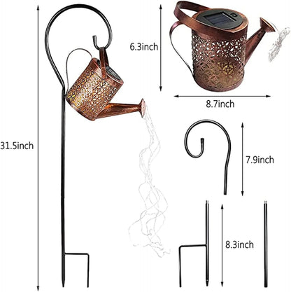 Retro Solar Watering Can Lantern - Waterproof Hanging Star LED Fairy Light for Garden Decor