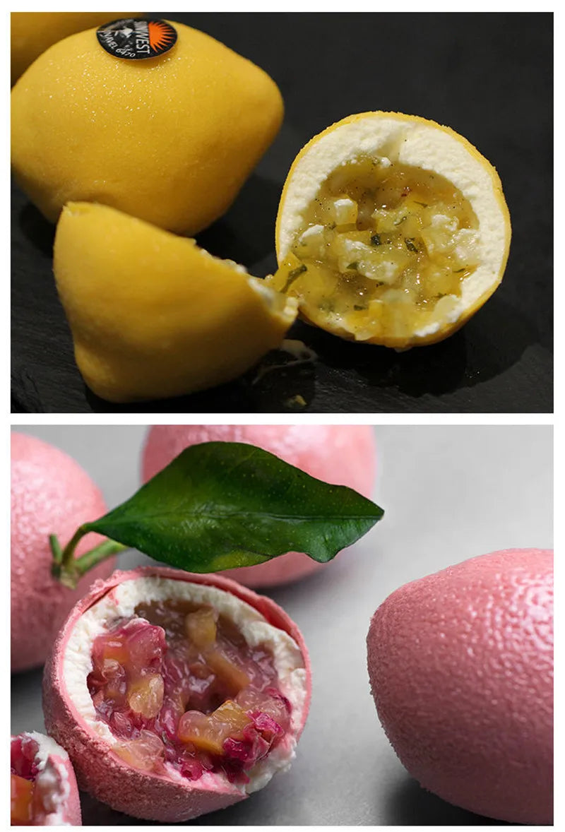 French Dessert 3D Lemon Silicone Mold – Cake, Brownie & Mousse Decorating Pastry Baking Tool