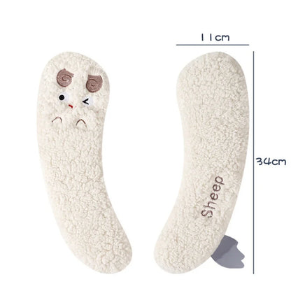 Thickened Warm Plush Toilet Seat Cover –  Adhesive, All-Season, Hand-Washable Polyester Bathroom Cushion