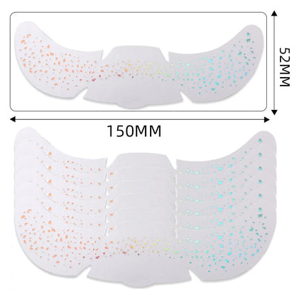 6pcs Metallic Fake Freckles Temporary Tattoos — Gold & Silver Face Stickers for Makeup and Hot Stamping
