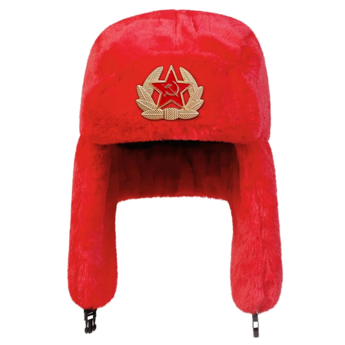 Unisex Winter Earflap Hat - Five-Pointed Star Label Warm Bomber Cap for Skiing, Outdoor Riding, and Snow Activities