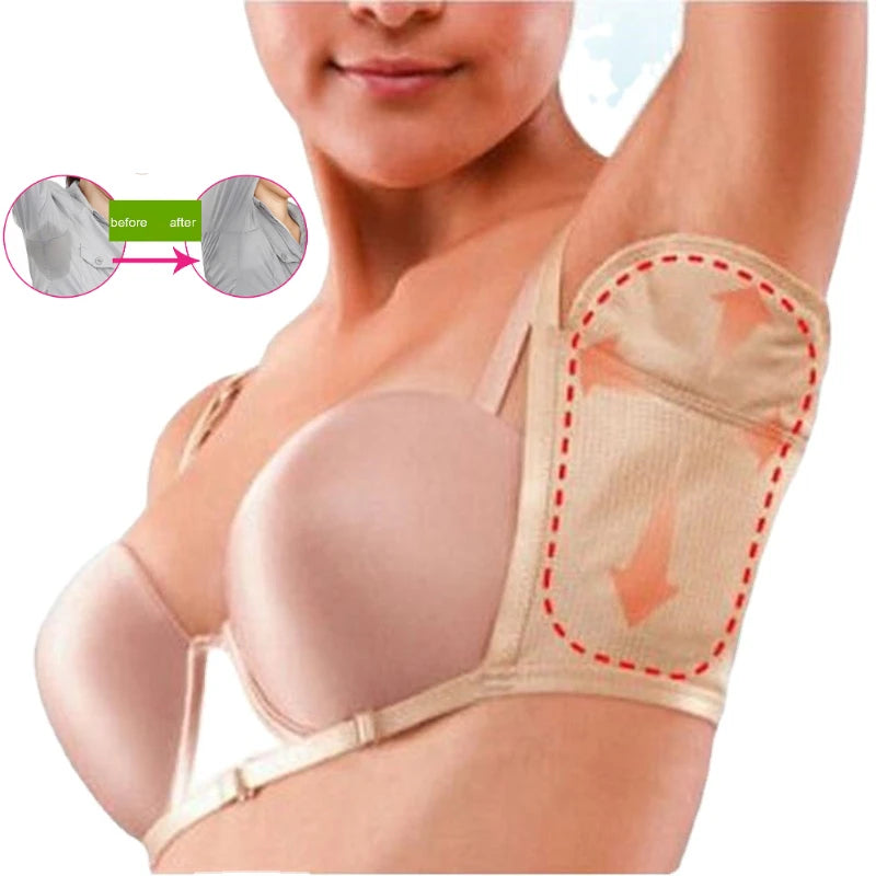 Reusable Underarm Sweat Pads - Washable Absorbent Deodorant Shields for Daily Wear