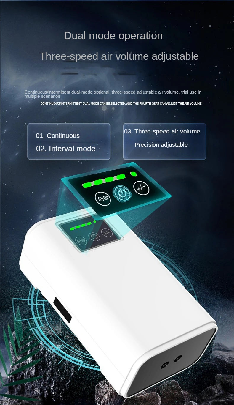 Aquarium Fish Tank Oxygen Pump – Dual-Purpose USB Rechargeable Air Pump with 6000mAh Lithium Battery, Portable & Mute