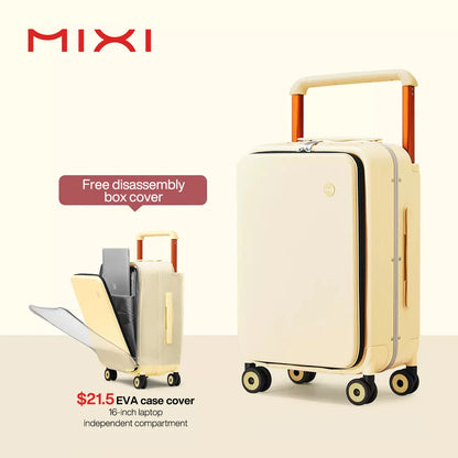 20-Inch Carry-On Suitcase - Wide Handle PC Luggage with Aluminum Frame for Men & Women Travel