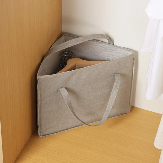 Multifunctional Clothes Hanger Organizer Bag - Space-Saving Triangular Storage Bag with Handle & Waterproof Portable Design