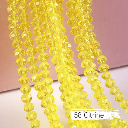 Austria Crystal Rondelle Beads - 2mm/4mm/6mm/8mm Faceted Glass Spacer Beads for DIY Jewelry & Bracelet Making