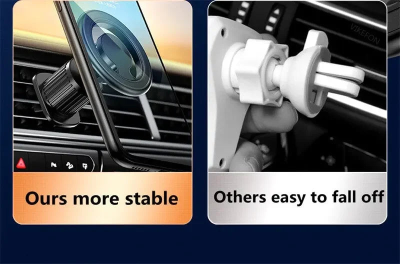 Magnetic Car Phone Holder — MagSafe-Style Universal Car Mount & GPS Mobile Bracket for iPhone 15/14/13/12, Samsung & Xiaomi