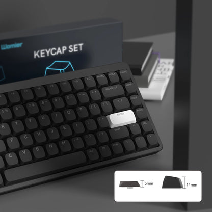 143-Key Low-Profile PBT Keycap Set - Double-Shot Keycaps for Gateron & Cherry MX Switches