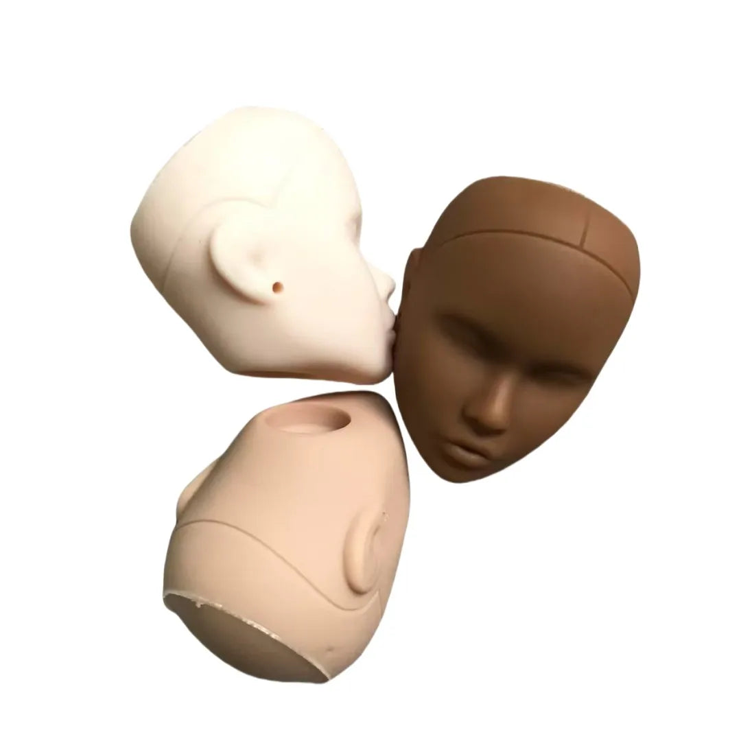 Poppy Blank Face Doll Heads — 1/6 DIY Crafting Parts in Super White, Coffee, Pink & Beige Skin for Doll Making