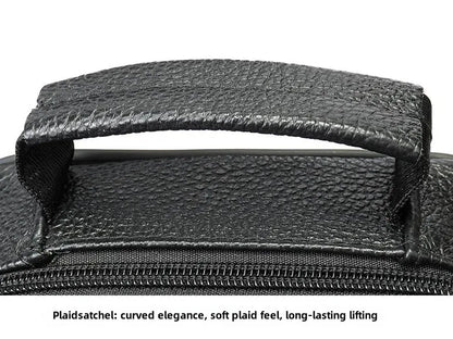 Men’s Genuine Leather Crossbody Bag – Small Outdoor Casual Bag for Motorcycle and Daily Use