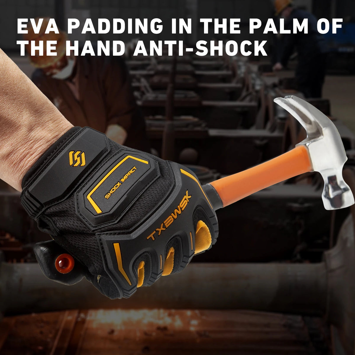 High-Dexterity Work Gloves - Touchscreen Utility & Mechanic Gloves with Excellent Grip for Men & Women