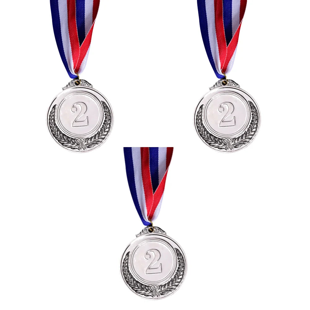3-Piece Gold, Silver and Bronze Winner Medals - Sports Day Competition Awards for Adults, Kids, Outdoor Games, and Souvenirs