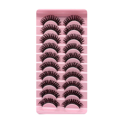 2/10 Pairs 3D Mink Russian Strip False Eyelashes – Dramatic Fake Lash Extensions for Makeup
