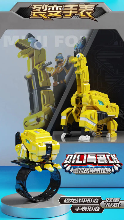 Genuine Mini Secret Service Watch Toy – Boy's Mecha Deformation Robot & Super Dinosaur Power