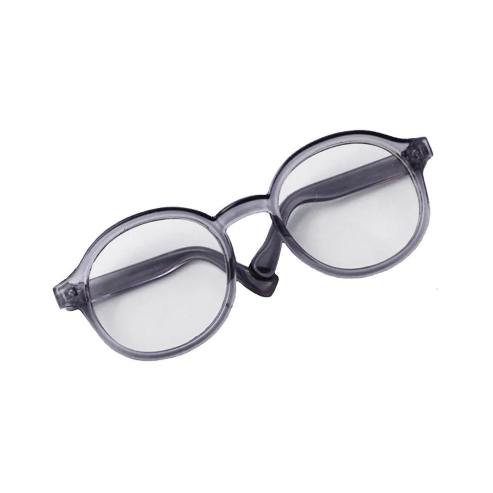 6.5cm Transparent Plastic Glasses for BJD Dolls, Labubu, MSD, SD, EXO - Sunglasses for 1/8, 1/6, 1/3, 1/4 Plush Dolls