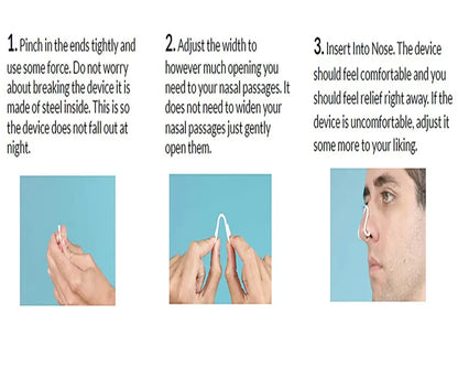Silicone Nasal Dilator for Snore Reduction and Improved Sleep - Anti-Snoring Nose Clip and Nose Vents for Easy Breathing