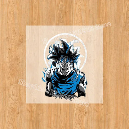 Dragon Ball Goku Heat Transfer Sticker – DIY Anime Iron-On Patch for T-Shirts & Sweatshirts